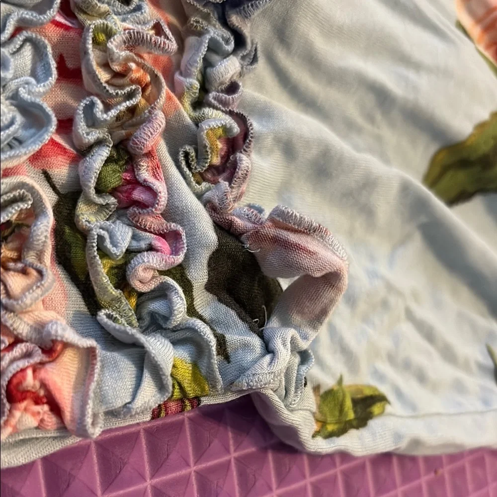 Posh Peanut Blue and Pink Footies One Piece - Picture 3 of 7